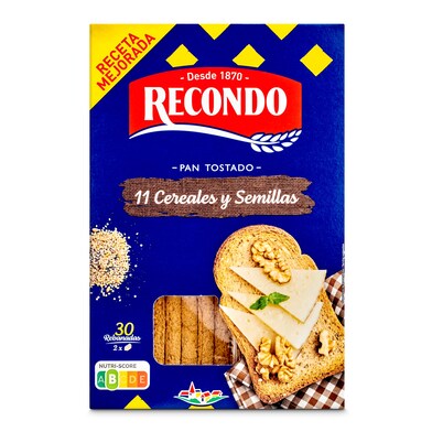 Pan tostado multicereales Recondo bolsa 270 g-0 Pan tostado multicereales Recondo bolsa 270 g-0