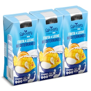 bebida de fruta y leche mediterraneo pack 3 x 330 ml