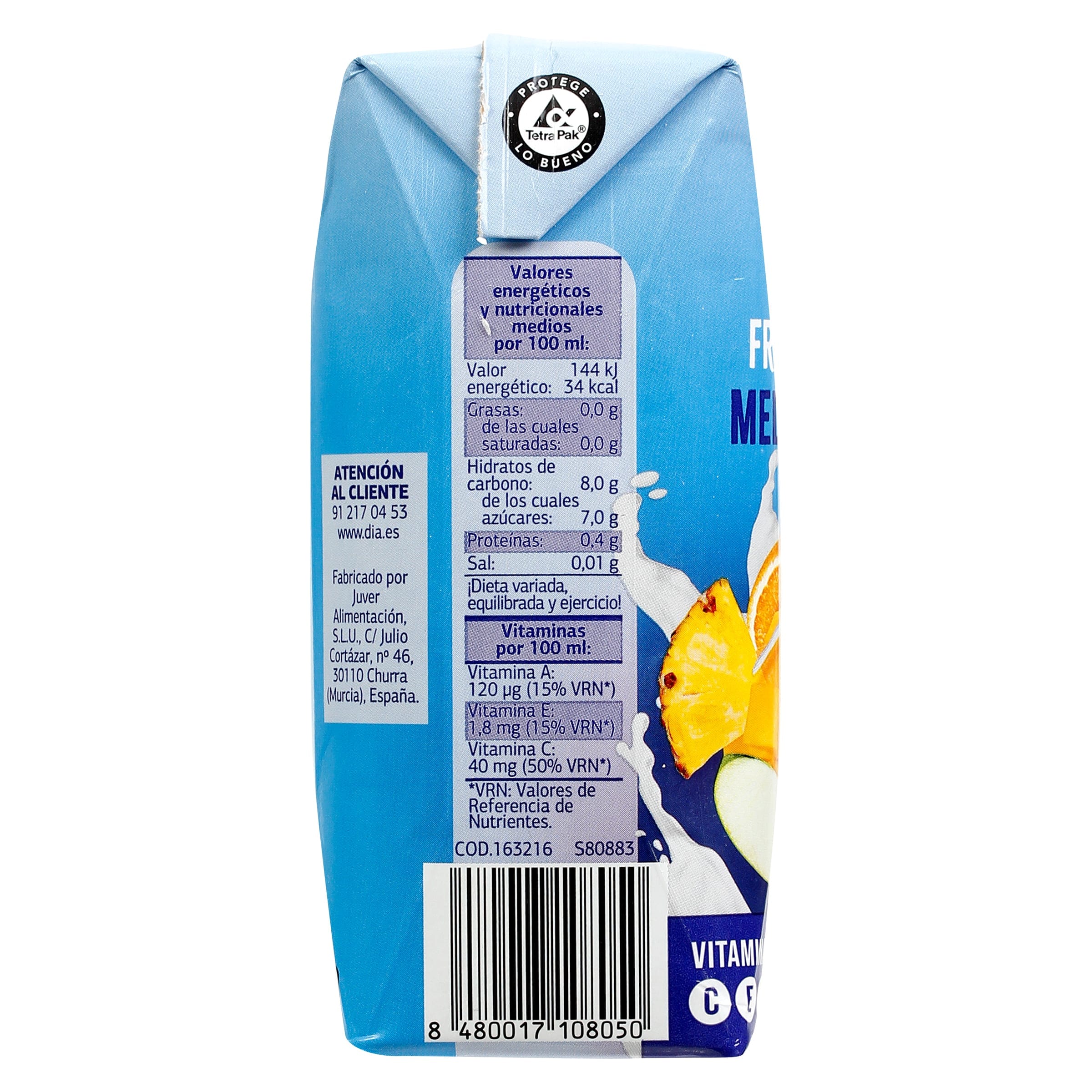 Bebida de fruta y leche mediterráneo Dia Saborfera pack 3 x 330 ml