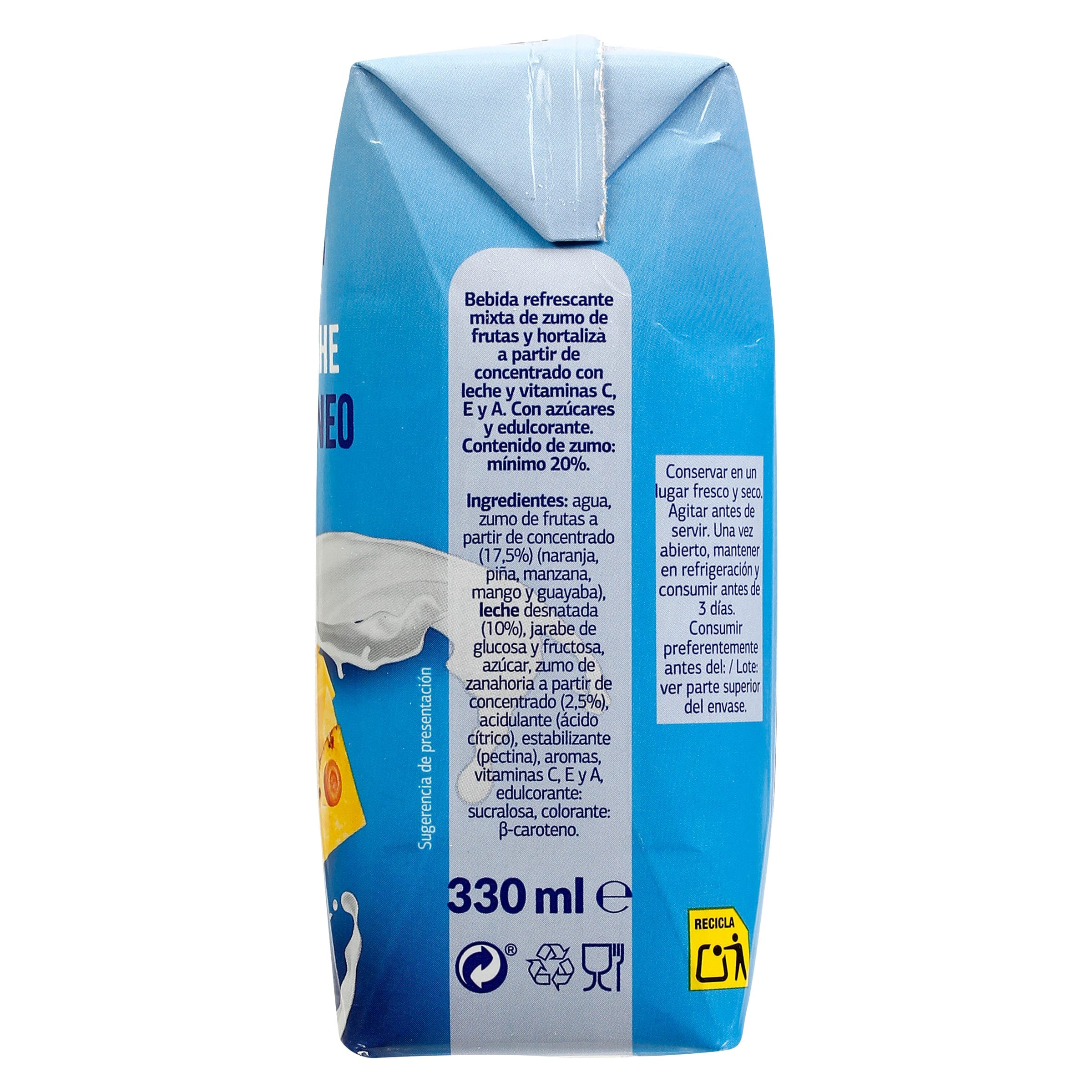 Bebida de fruta y leche mediterráneo Dia Saborfera pack 3 x 330 ml