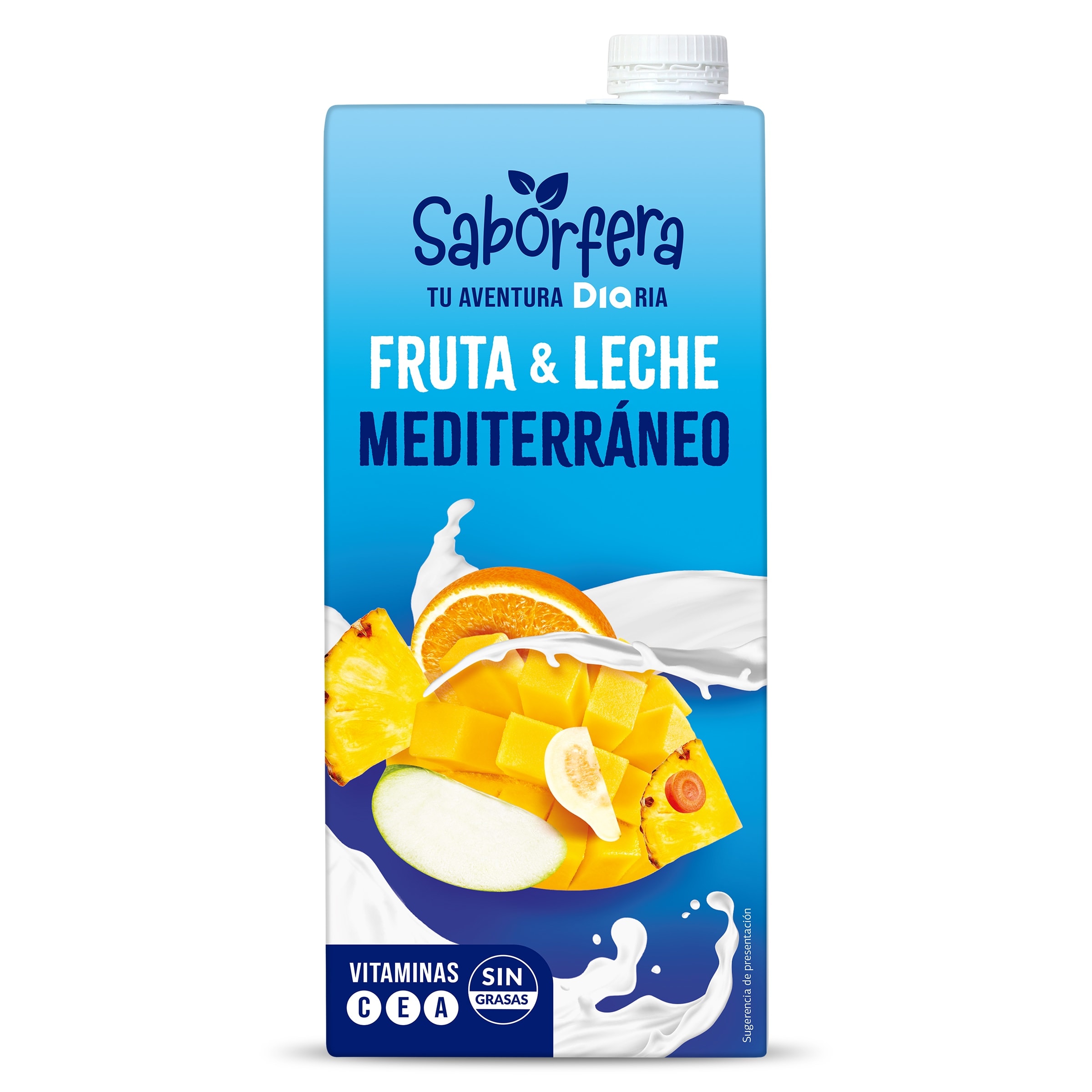 Bebida de fruta y leche mediterráneo Dia Saborfera 1 L