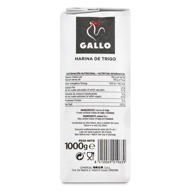 Harina de trigo para repostería Gallo paquete 1 kg-1 Harina de trigo para repostería Gallo paquete 1 kg-1