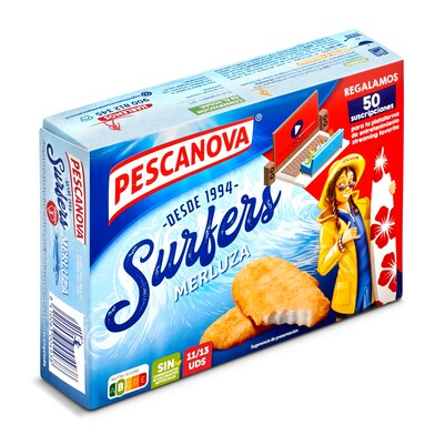 Surfers de merluza Pescanova caja 400 g-0 Surfers de merluza Pescanova caja 400 g-0