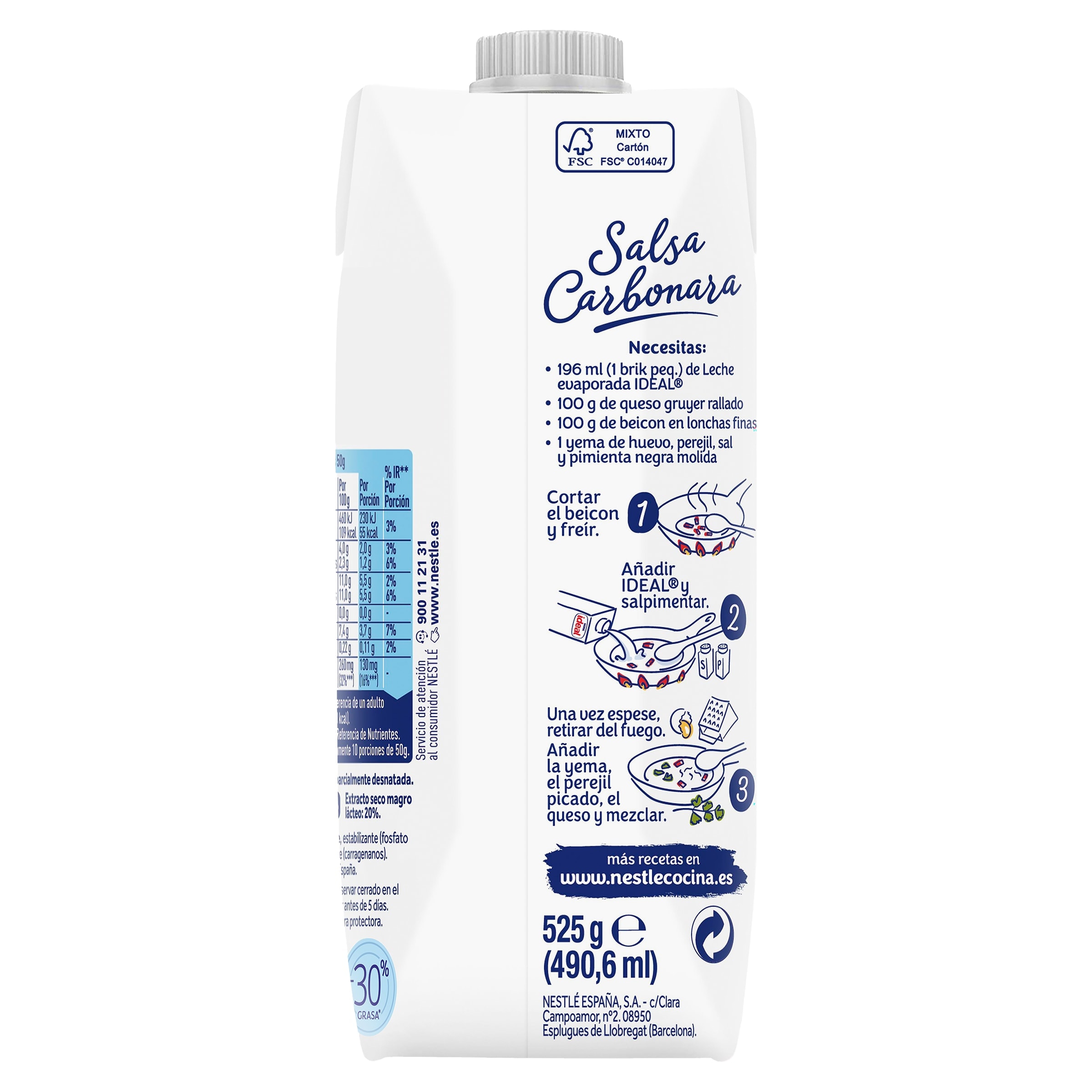 Leche evaporada Ideal 525 g