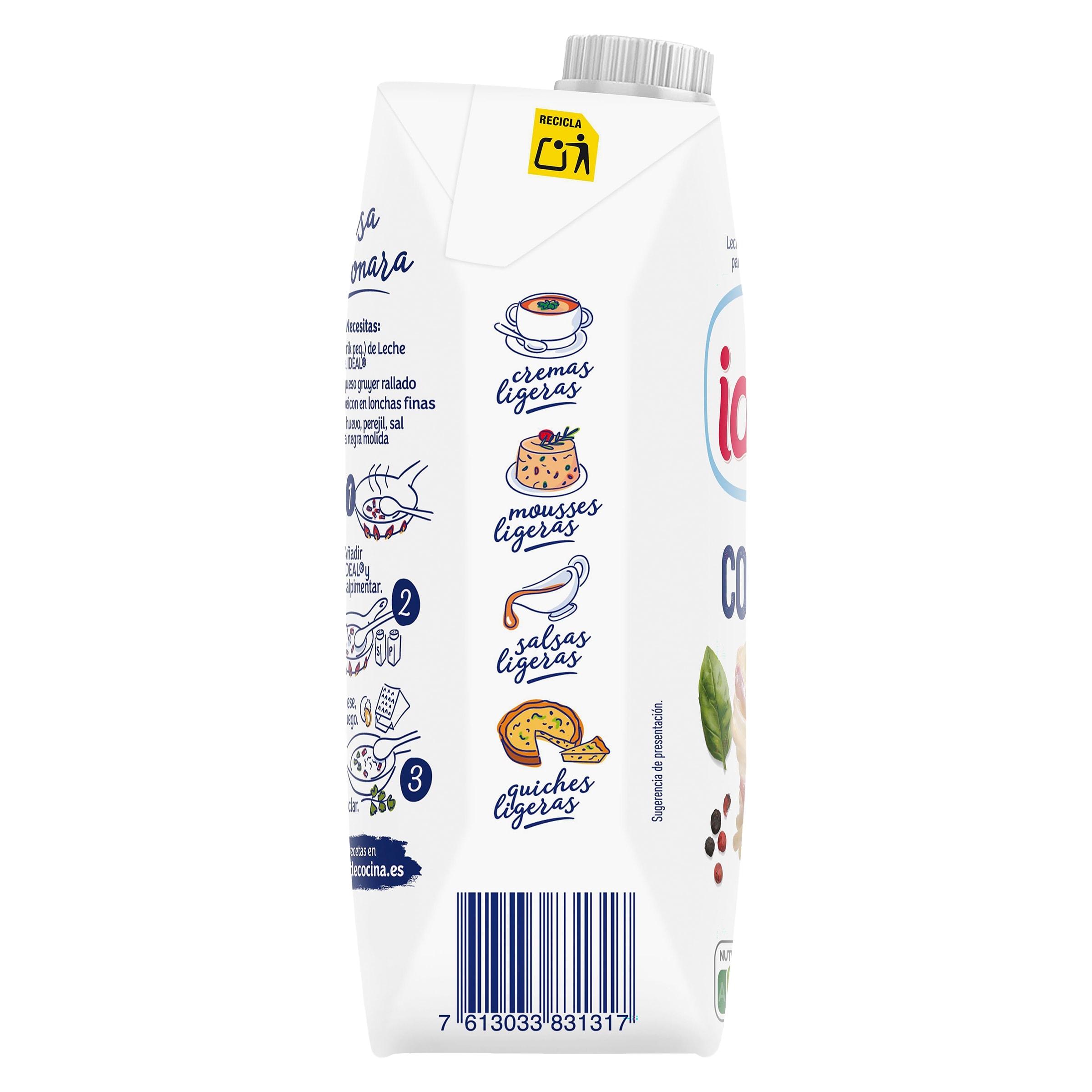 Leche evaporada Ideal 525 g