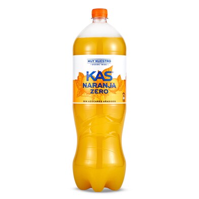 Refresco de naranja zero Kas botella 2 l-0 Refresco de naranja zero Kas botella 2 l-0