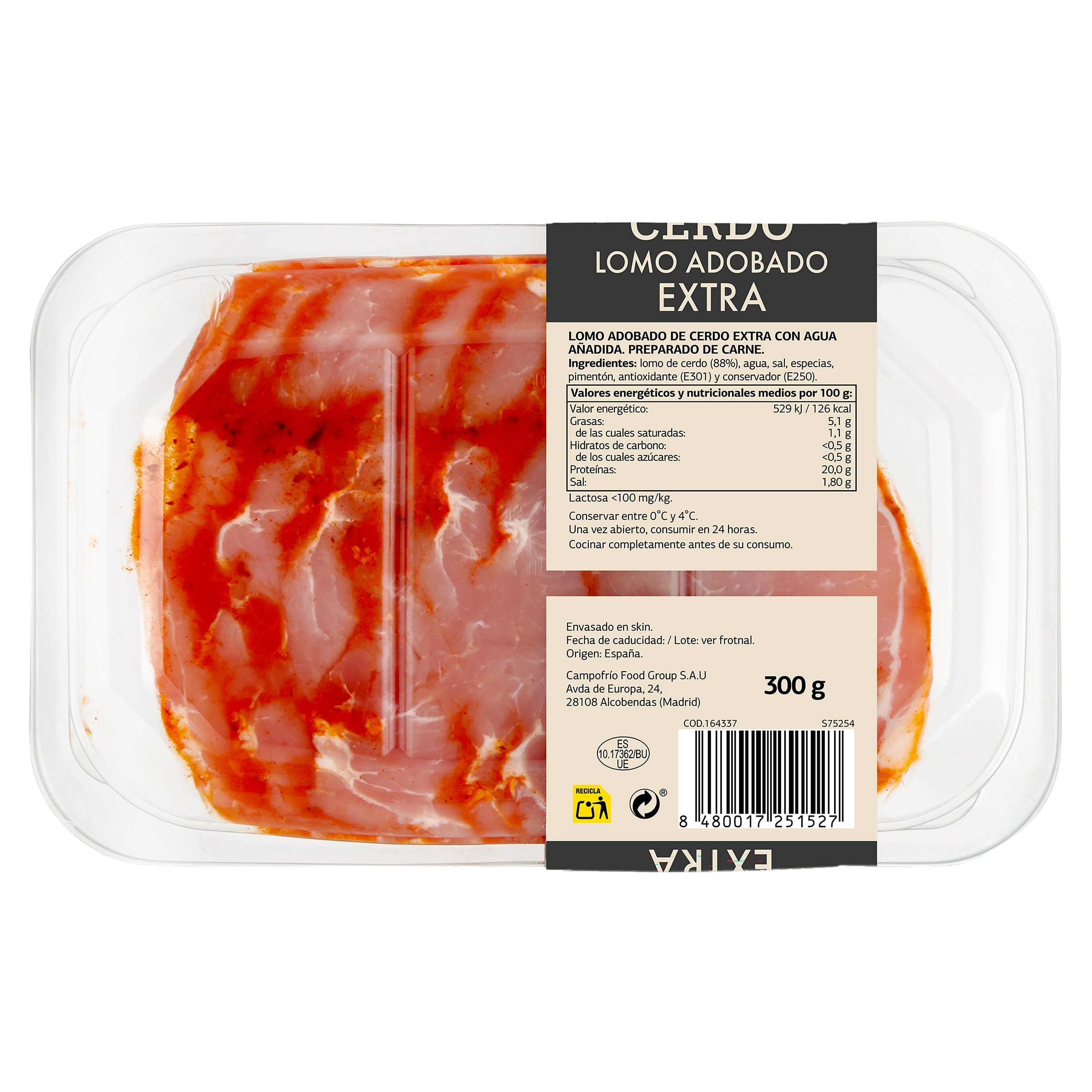 Lomo de cerdo adobado Selección de Dia 300 g
