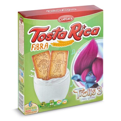 Galletas de desayuno fibra Cuétara Tostarica caja 570 g-0