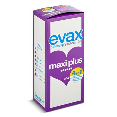 Protegeslips maxi plus Evax caja 26 unidades-0