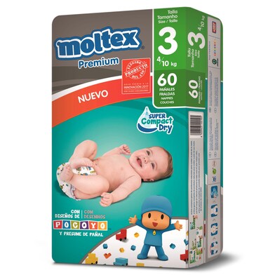 Pañales 4-10 kgs talla 3 Moltex bolsa 60 unidades-0 Pañales 4-10 kgs talla 3 Moltex bolsa 60 unidades-0