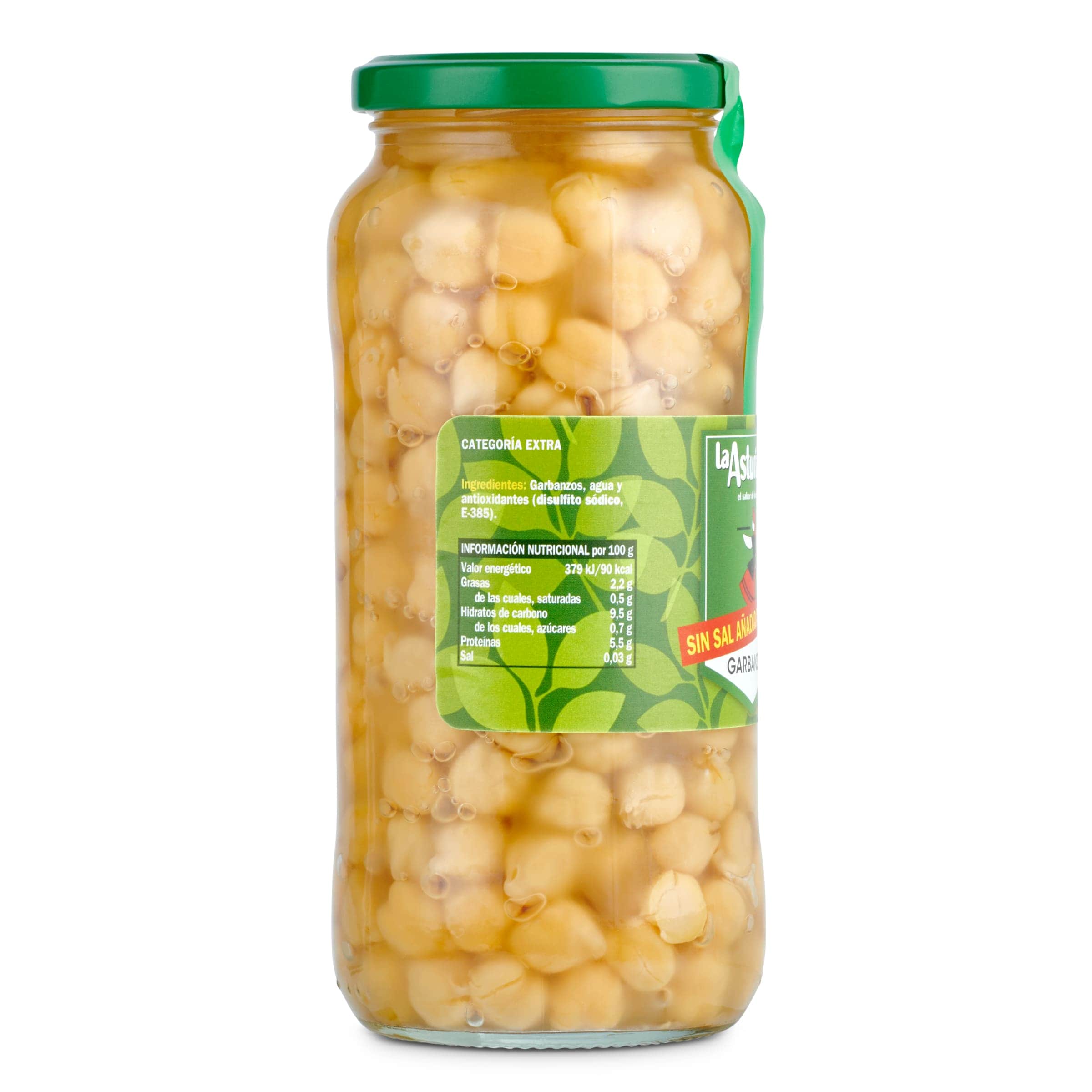 Garbanzos cocidos sin sal La Asturiana 400 g