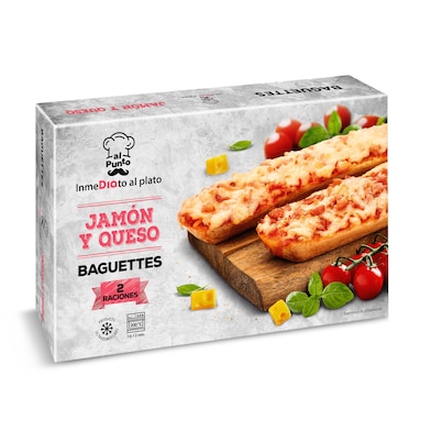Baguette jamón y queso 2 unidades Al Punto Dia caja 250 g-0