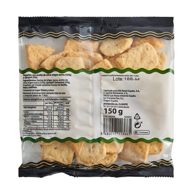 Regañás con aceite de oliva virgen extra El molino de Dia bolsa 150 g-1 Regañás con aceite de oliva virgen extra El molino de Dia bolsa 150 g-1