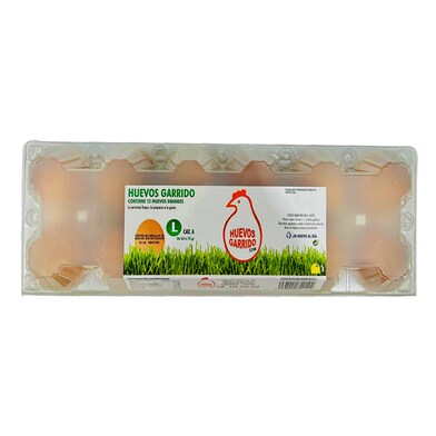 Huevos frescos categoría A clase L Huevos Garrido caja 12 unidades-0 Huevos frescos categoría A clase L Huevos Garrido caja 12 unidades-0