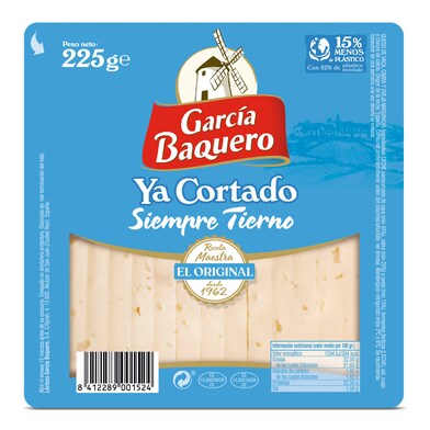 Queso tierno cortado García Baquero 225 g-0 Queso tierno cortado García Baquero 225 g-0