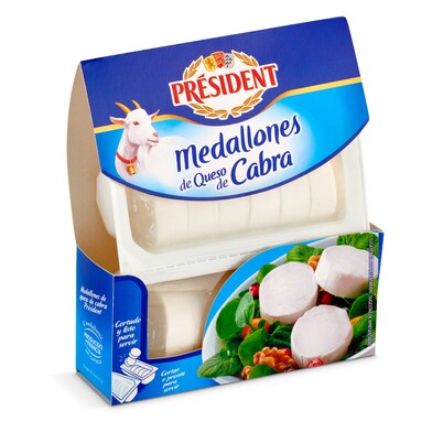 Queso de cabra en medallones President bandeja 200 g-0 Queso de cabra en medallones President bandeja 200 g-0