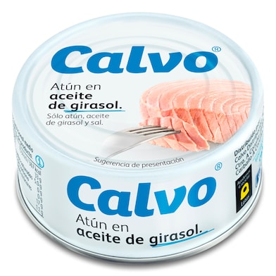 Atún en aceite de girasol Calvo lata 104 g-0