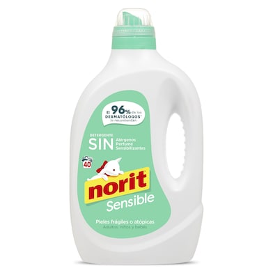 Detergente máquina líquido sensible Norit botella 40 lavados-0