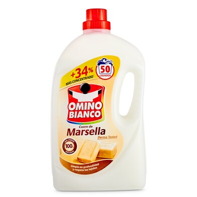 Detergente máquina líquido marsella Omino bianco botella 50 lavados-0 Detergente máquina líquido marsella Omino bianco botella 50 lavados-0