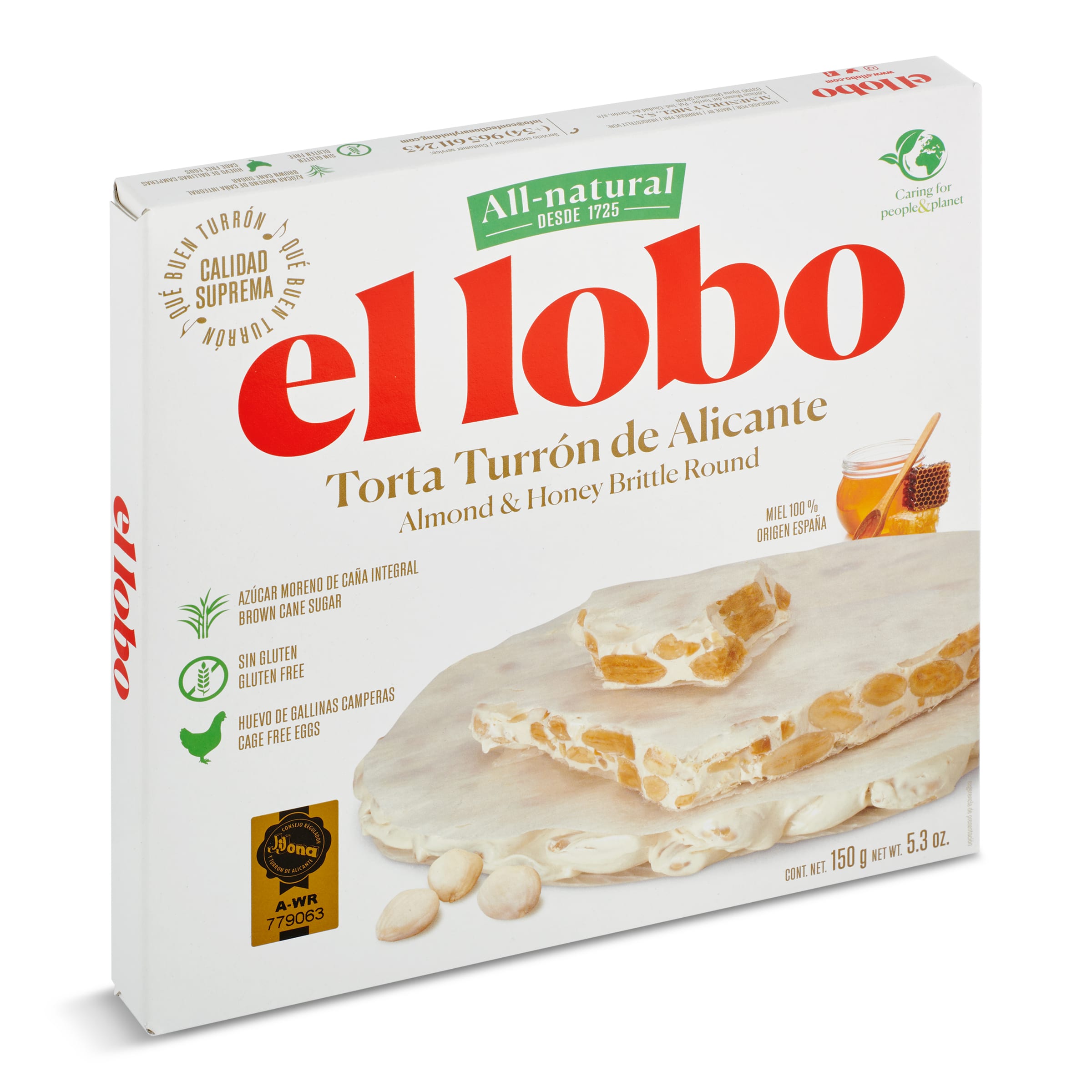 Turrón de alicante El lobo caja 150 g