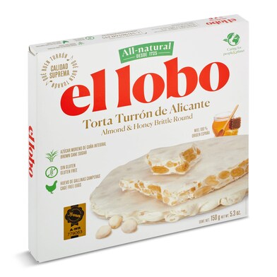 Turrón de alicante El lobo caja 150 g-0 Turrón de alicante El lobo caja 150 g-0
