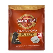 Café en cápsulas fuerte gran aroma Marcilla caja 28 unidades