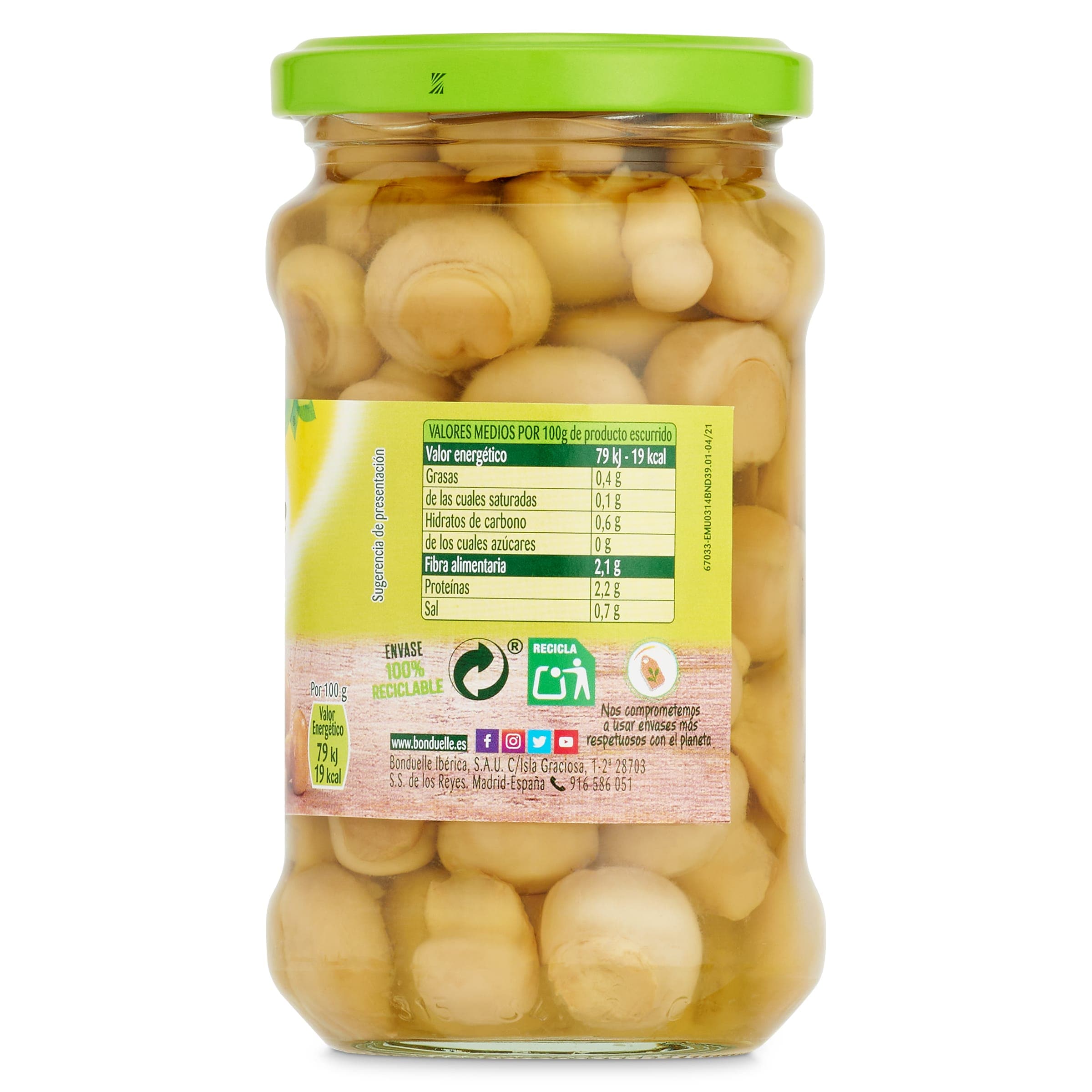 Champiñón mini Bonduelle 170 g