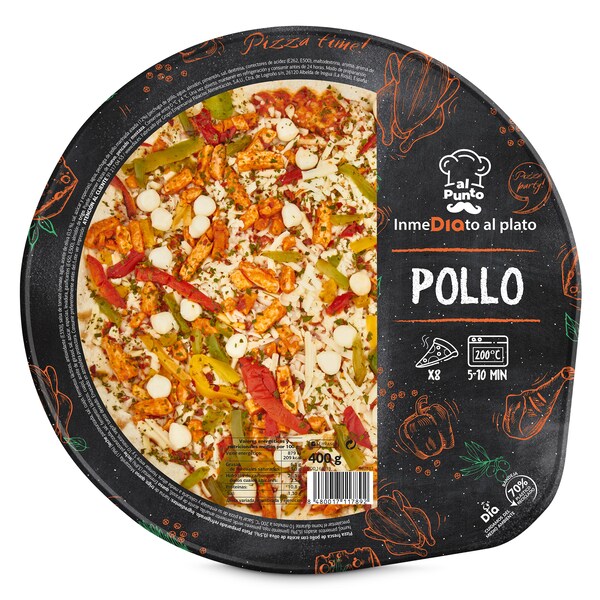 Pizza Pollo Al Punto Bandeja 400 Gr.