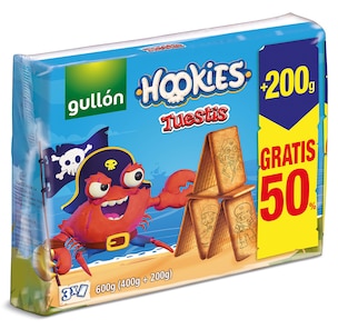 galletas hookies tuestis caja 400 200 g gratis