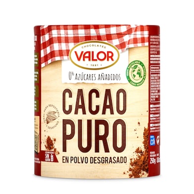 Cacao puro en polvo Valor bote 250 g-0