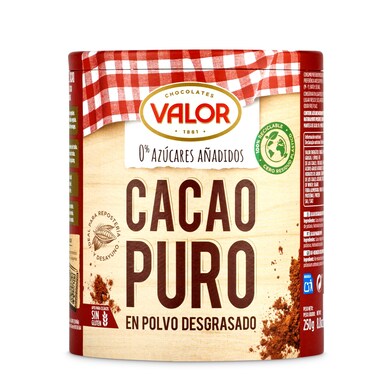 Cacao puro en polvo Valor bote 250 g-0