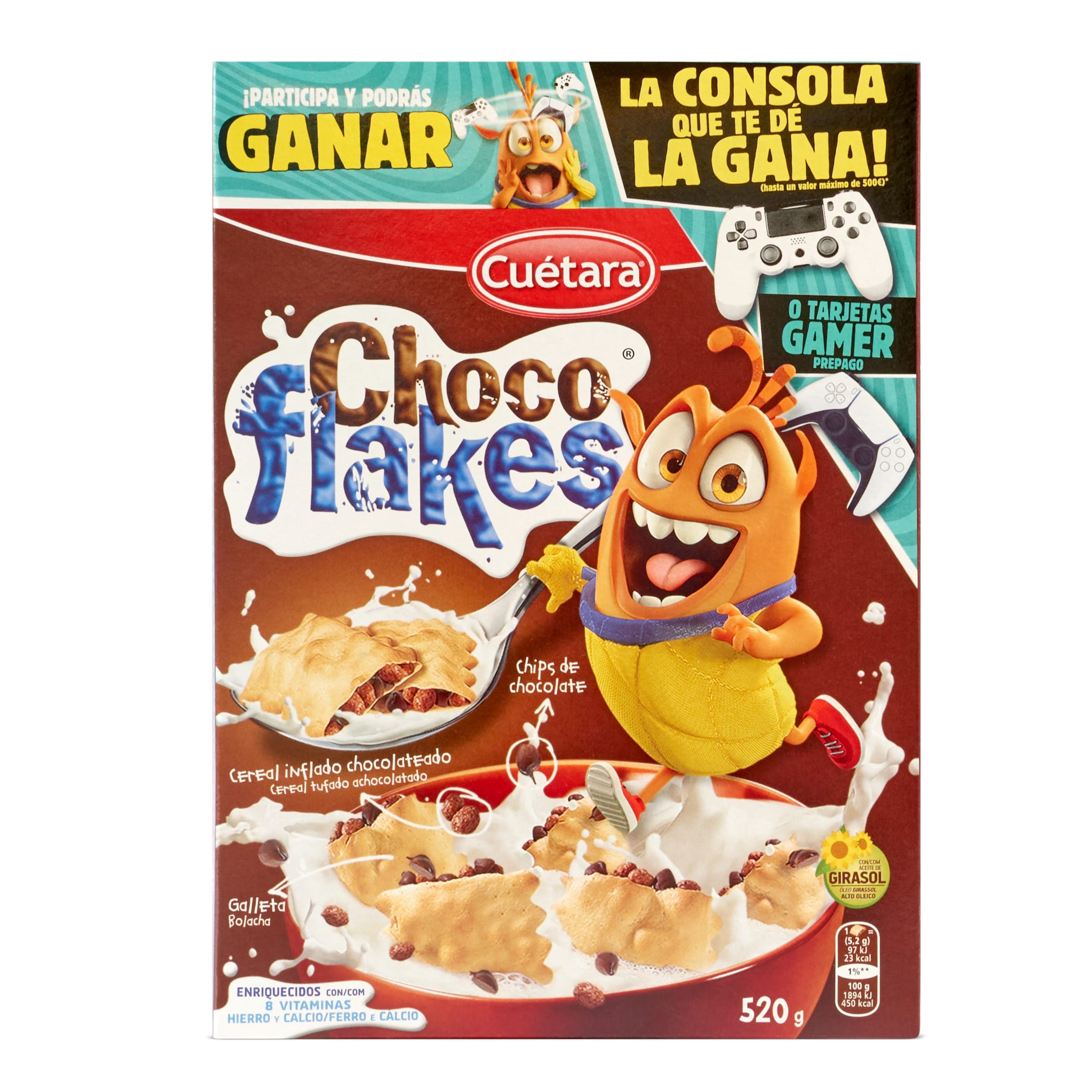 CEREALES CHOCO FLAKES DUO CUETARA 120 GR.