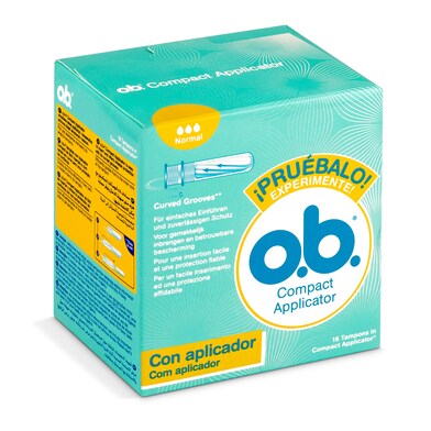 Tampón con aplicador normal o.b. caja 16 unidades-0 Tampón con aplicador normal o.b. caja 16 unidades-0