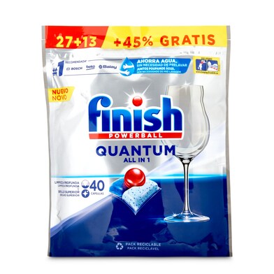 Lavavajillas máquina powerball Finish bolsa 40 unidades-0 Lavavajillas máquina powerball Finish bolsa 40 unidades-0