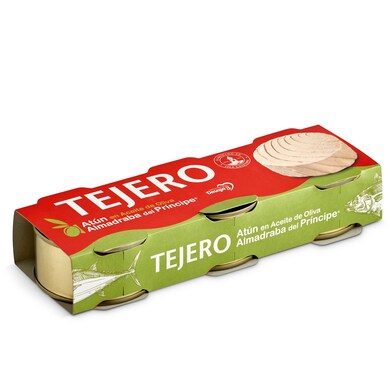 Atún de almadraba en aceite de oliva Tejero lata 3 x 52 g-0