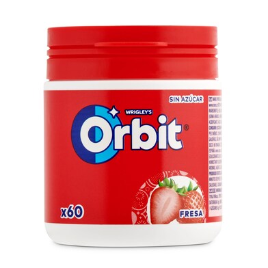 Chicles sabor fresa sin azúcar Orbit bote 60 unidades-0 Chicles sabor fresa sin azúcar Orbit bote 60 unidades-0