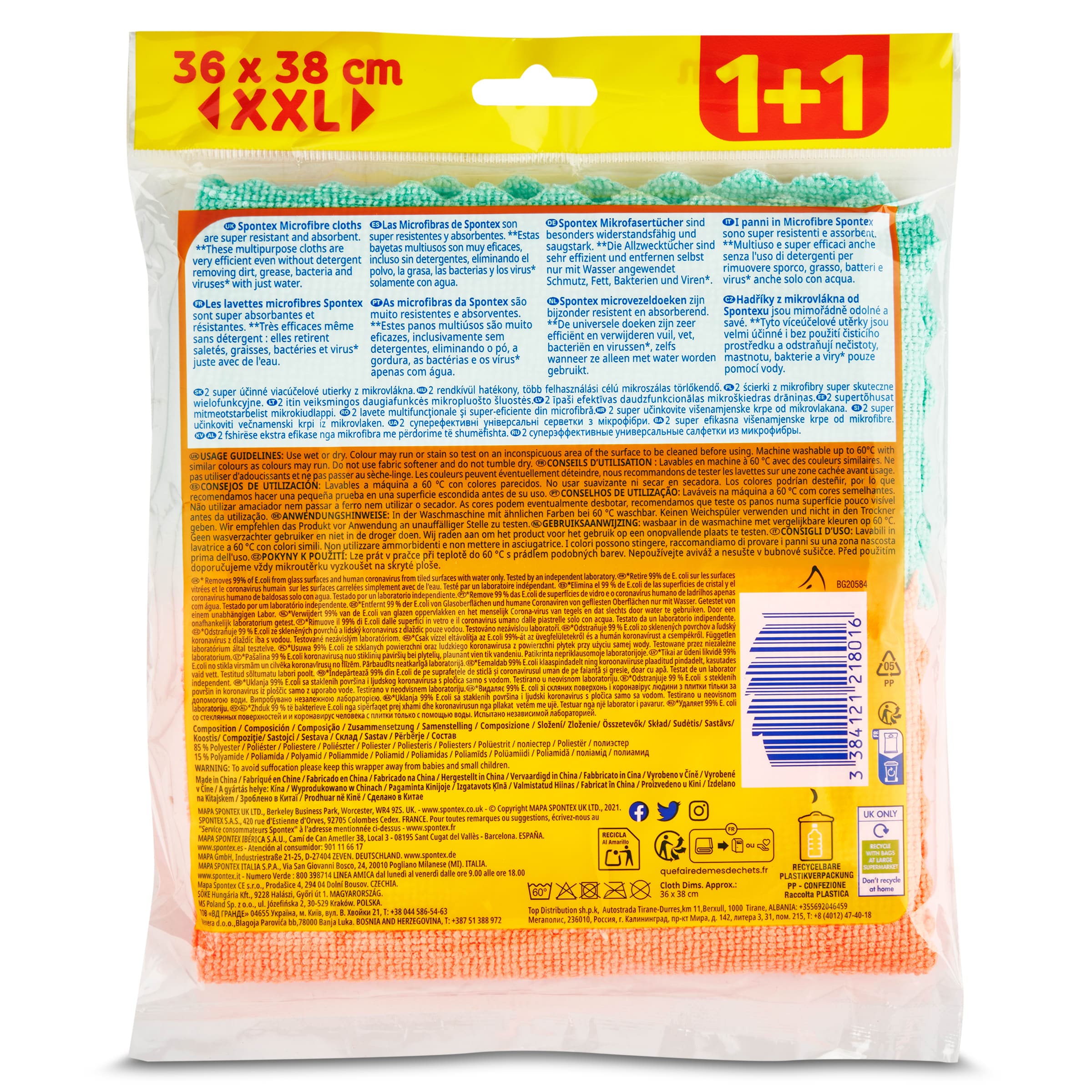 Bayeta microfibra XXL Spontex 2 unidades