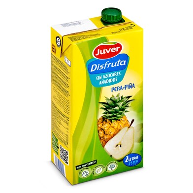 Bebida de zumo light pera piña Juver Disfruta brik 2 l-0 Bebida de zumo light pera piña Juver Disfruta brik 2 l-0