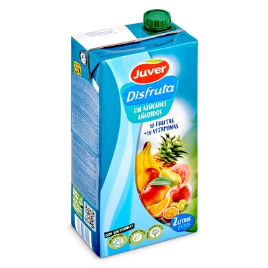 Bebida de zumo light 10 frutas con 10 vitaminas Juver Disfruta brik 2 l-0 Bebida de zumo light 10 frutas con 10 vitaminas Juver Disfruta brik 2 l-0