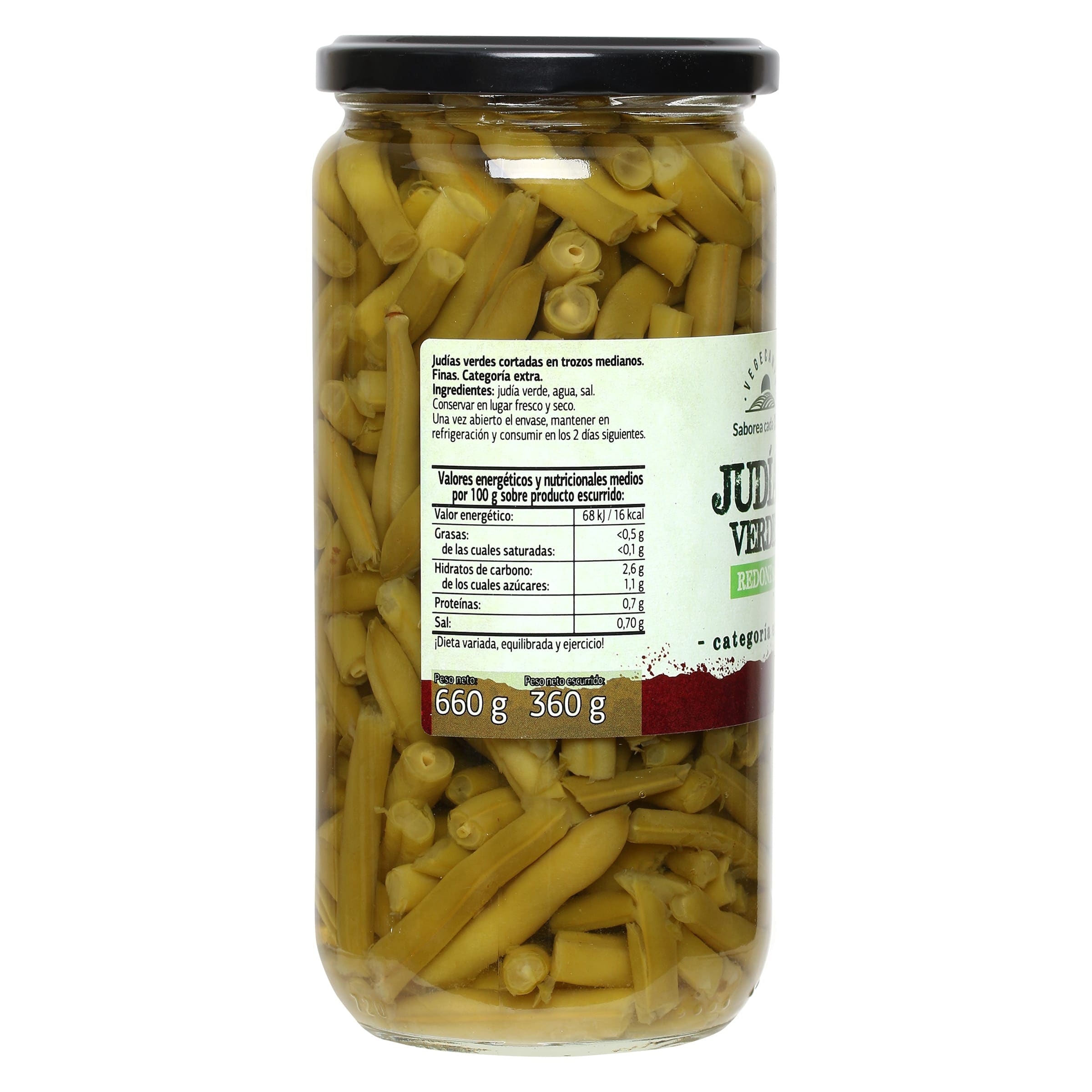 Judías verdes redondas Dia Vegecampo 360 g
