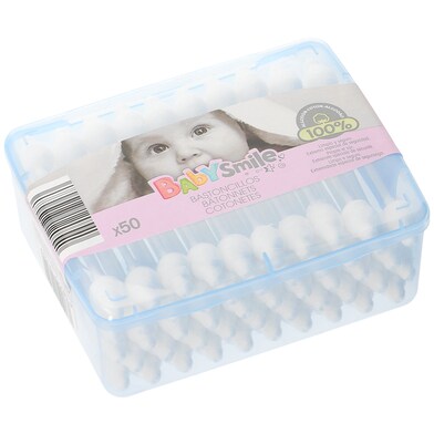 Bastoncillos bebé BabySmile caja 50 unidades-0 Bastoncillos bebé BabySmile caja 50 unidades-0