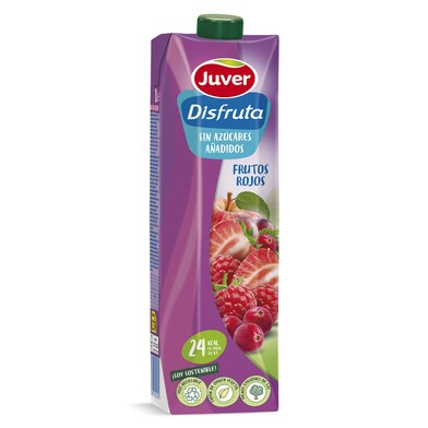 Bebida de zumo de frutos rojos sin azucares añadidos Juver Disfruta brik 1 l-0 Bebida de zumo de frutos rojos sin azucares añadidos Juver Disfruta brik 1 l-0
