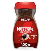 Café soluble descafeinado Nescafé frasco 100 g