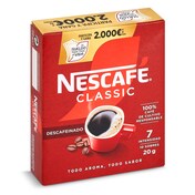 Café soluble descafeinado Nescafé caja 20 g