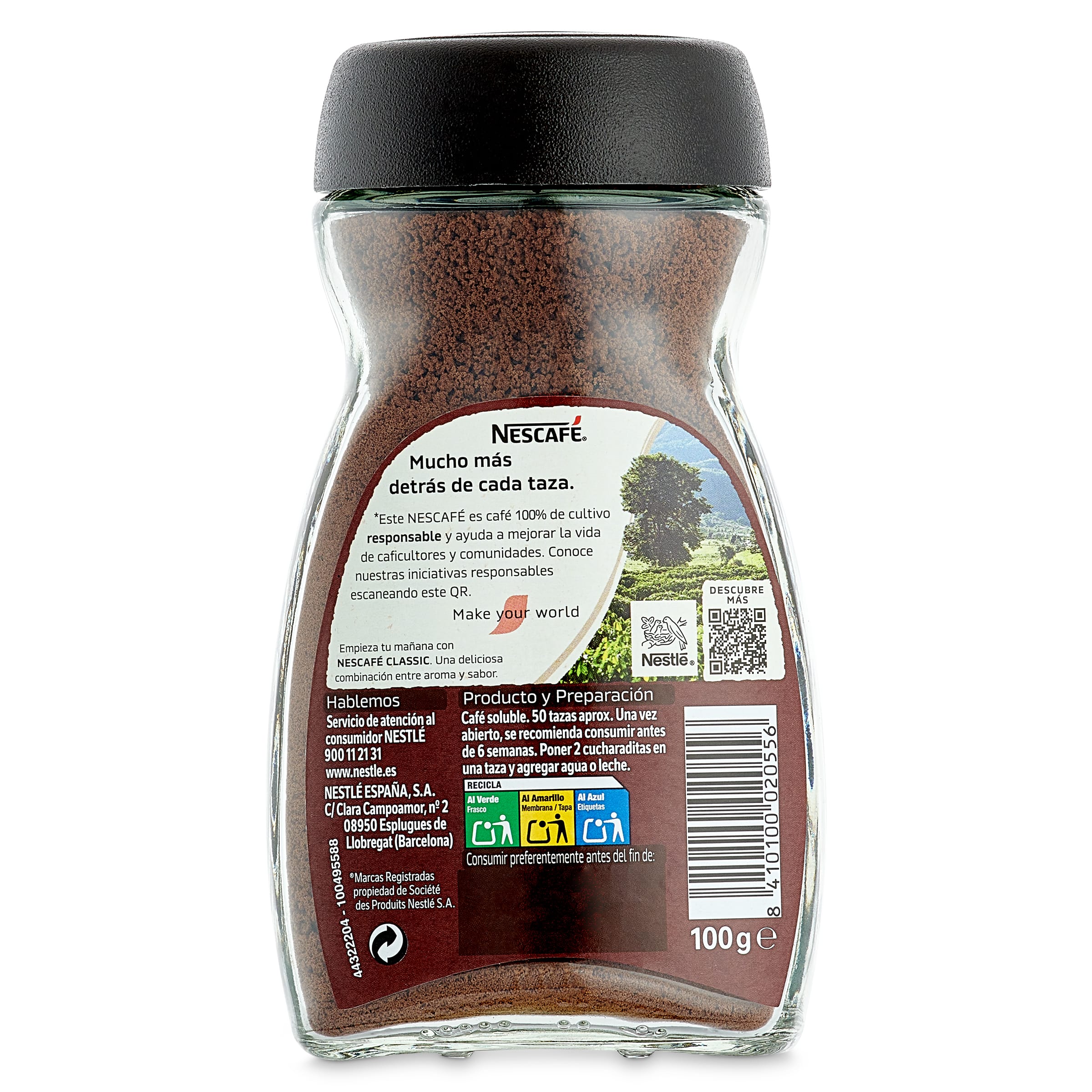 Café soluble natural Nescafé 100 g