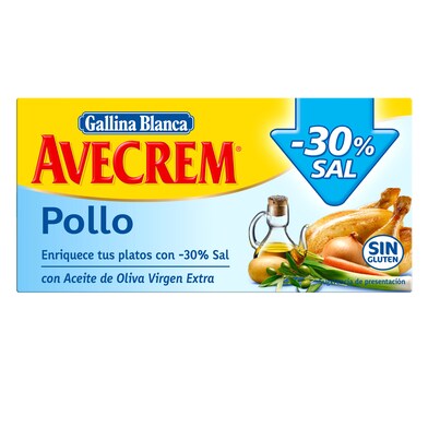 Caldo de pollo bajo en sal Gallina Blanca Avecrem caja 10 unidades-0