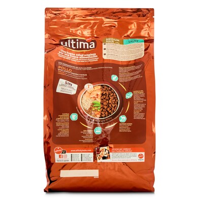 Alimento light para perro con pollo Ultima bolsa 3 Kg-1