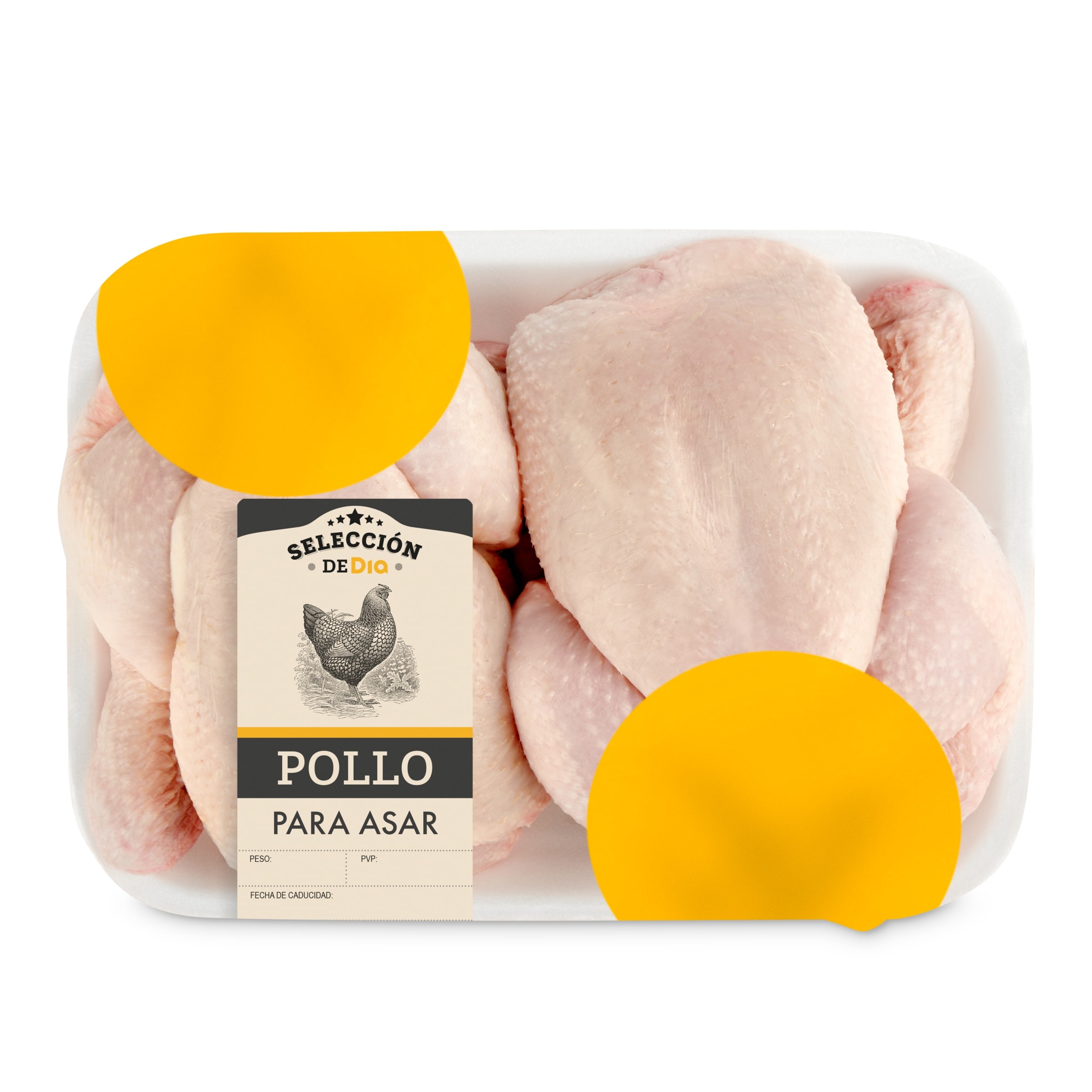 Pollo para asar 2 unidades Selección de Dia 2 Kg