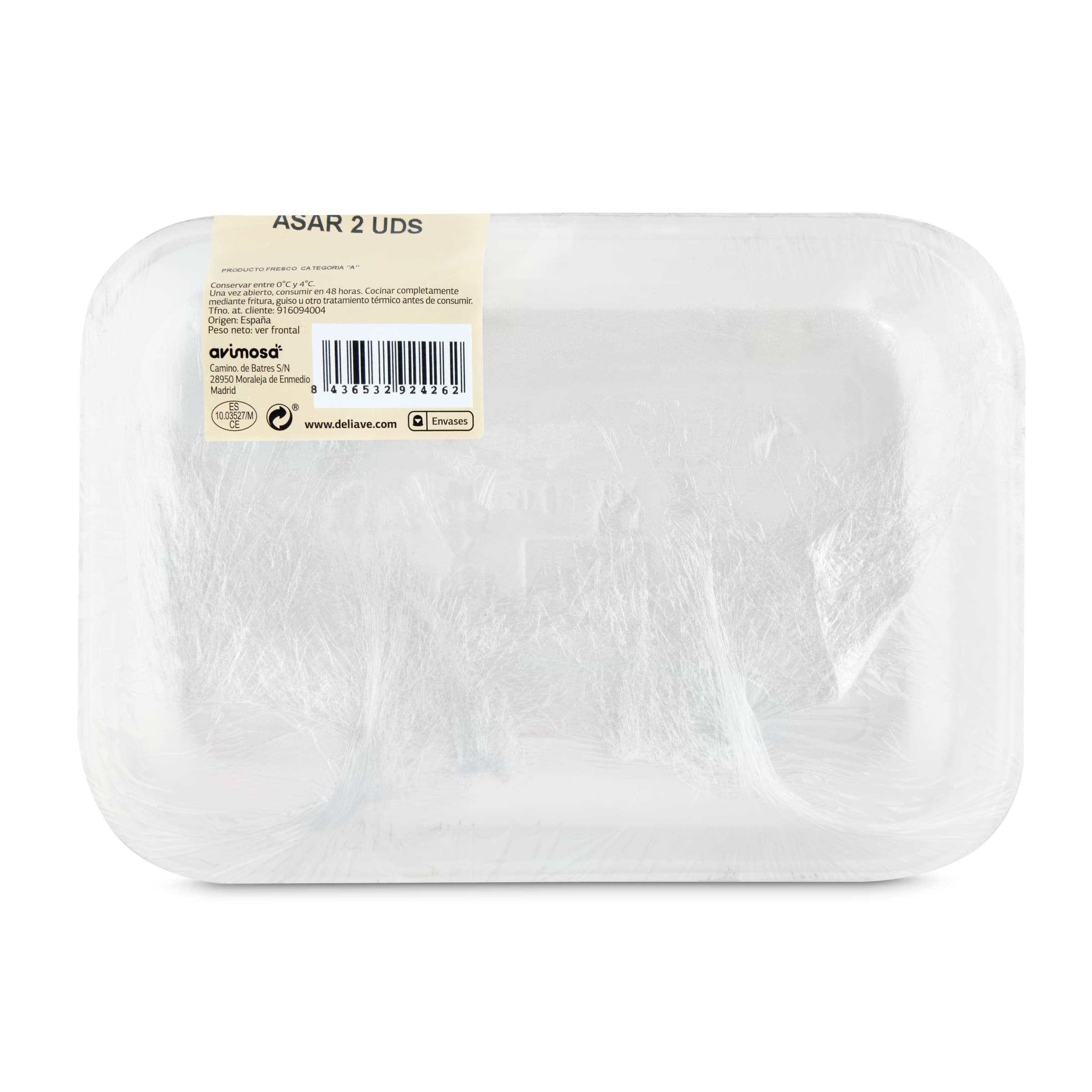 Pollo para asar 2 unidades Selección de Dia 2 Kg