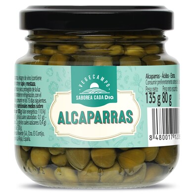 Alcaparras en vinagre Vegecampo de Dia frasco 80 g-0